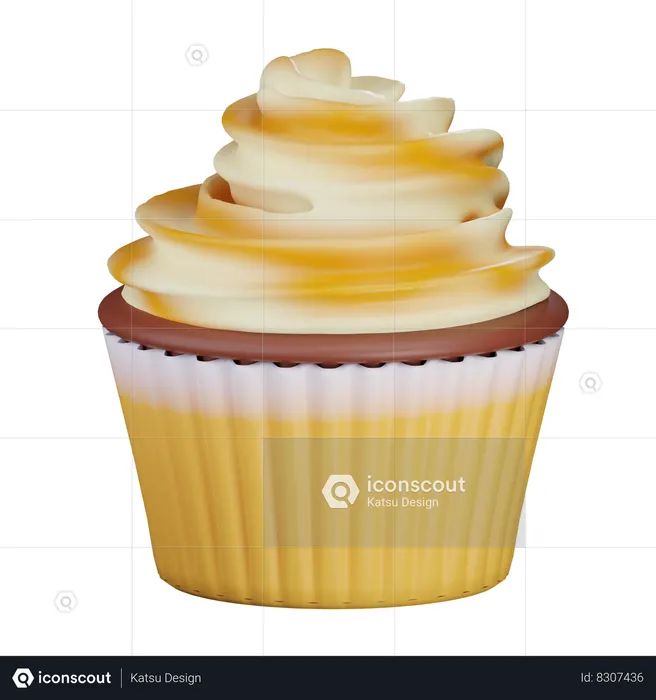 Caramel Cupcakes  3D Icon