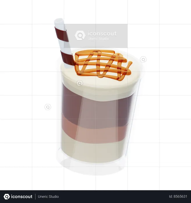 Caramel Latte  3D Icon