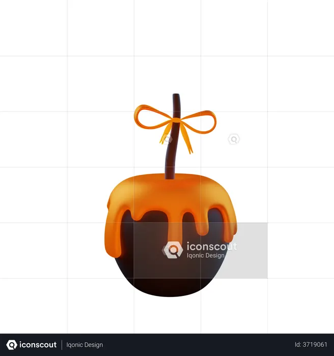 Caramelo de manzana  3D Icon