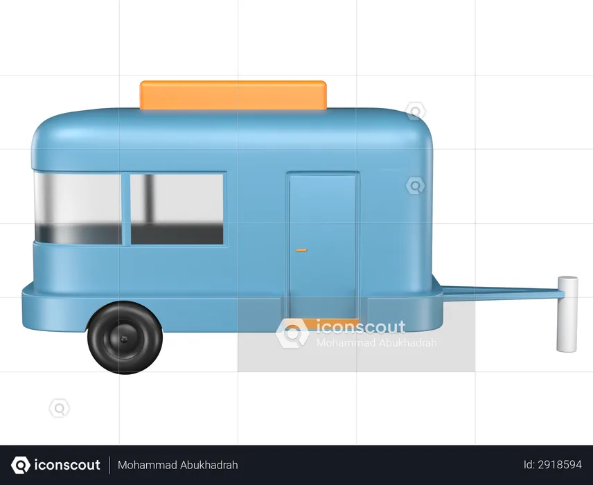 Caravane  3D Illustration