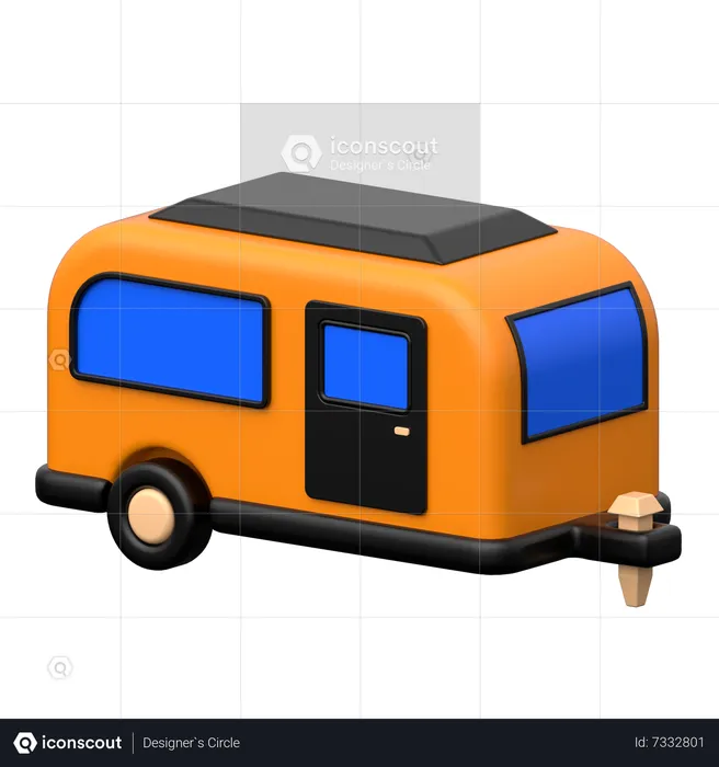 Caravane  3D Icon