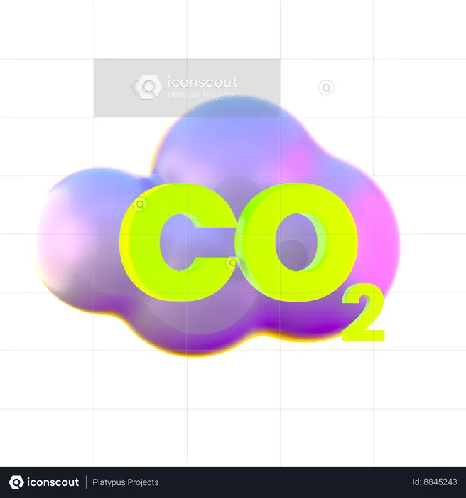 Carbon Dioxide  3D Icon