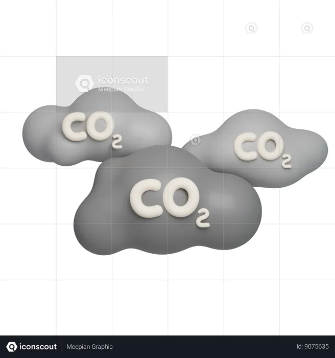 Carbon Pollution  3D Icon