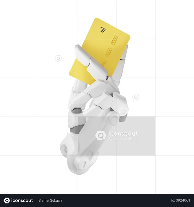 Card Holding Gesture  3D Illustration