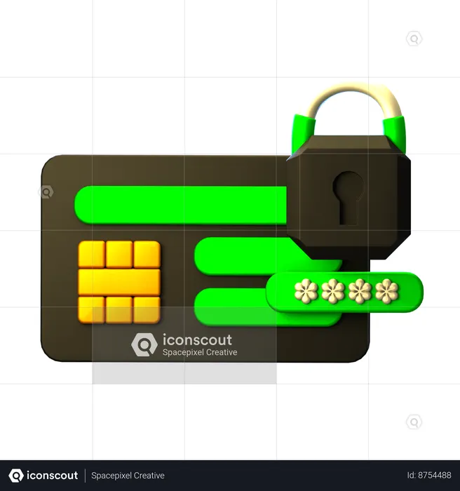 Card Key  3D Icon