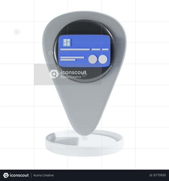 Card Location  3D Icon