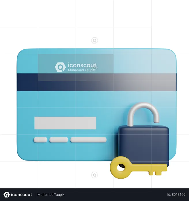 Card Password  3D Icon