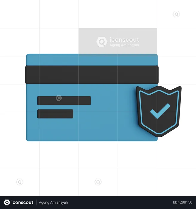 Card Payment Protection  3D Illustration