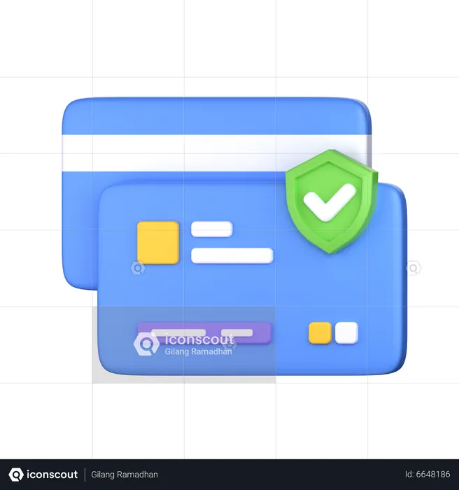 Card Payment Protection  3D Icon