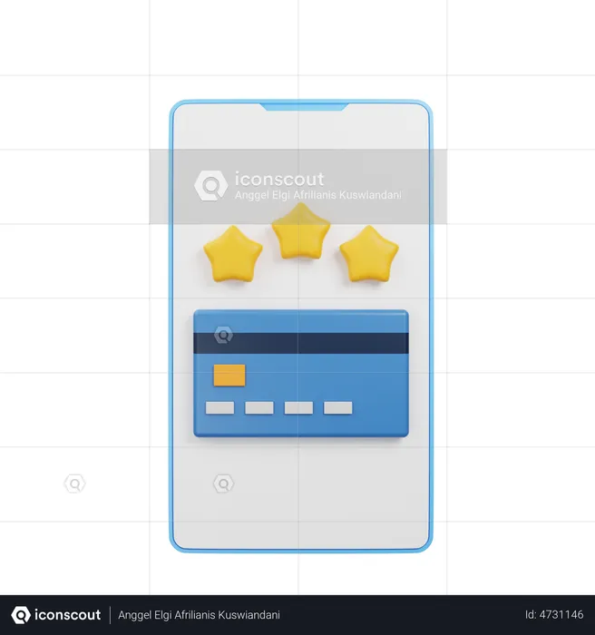 Card Payment Review  3D Illustration