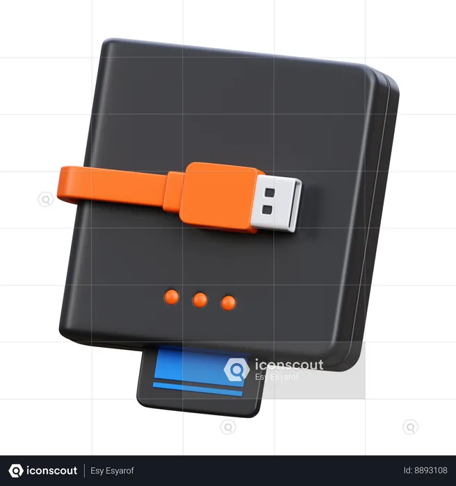 Card Reader  3D Icon