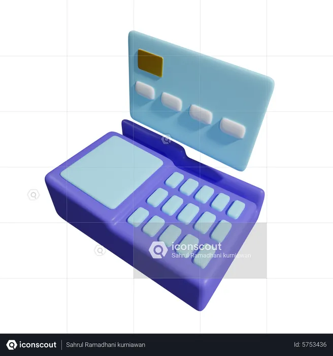 Card Swipe Machine  3D Icon