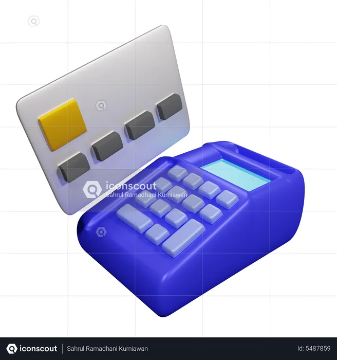 Card Swipe Machine  3D Icon