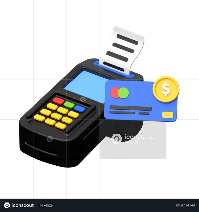 Card Swipe Machine  3D Icon