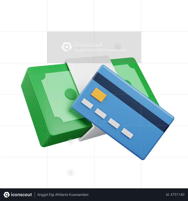 Card To Cash Transfer  3D Illustration