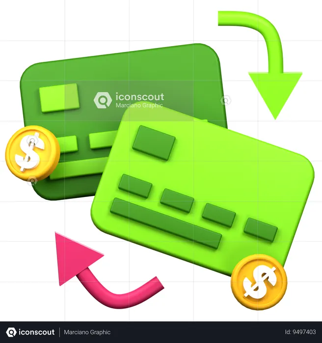 Card Transaction  3D Icon