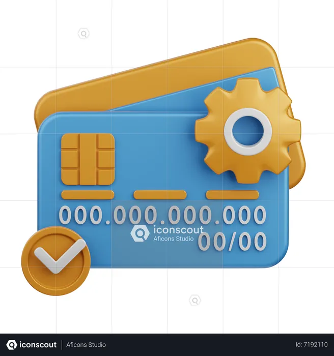 Card Transaction Process  3D Icon