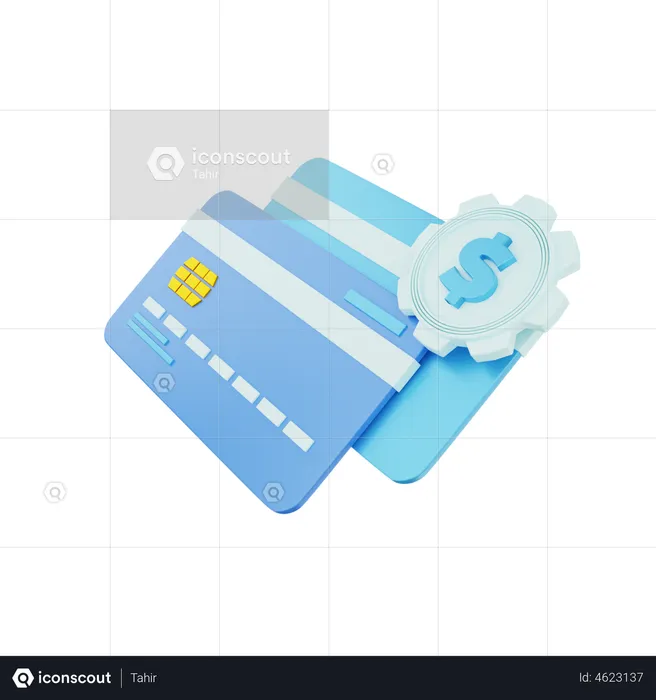 Card Transaction Process  3D Illustration