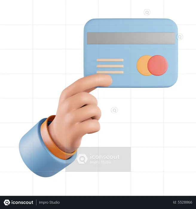 Card With Hand  3D Icon