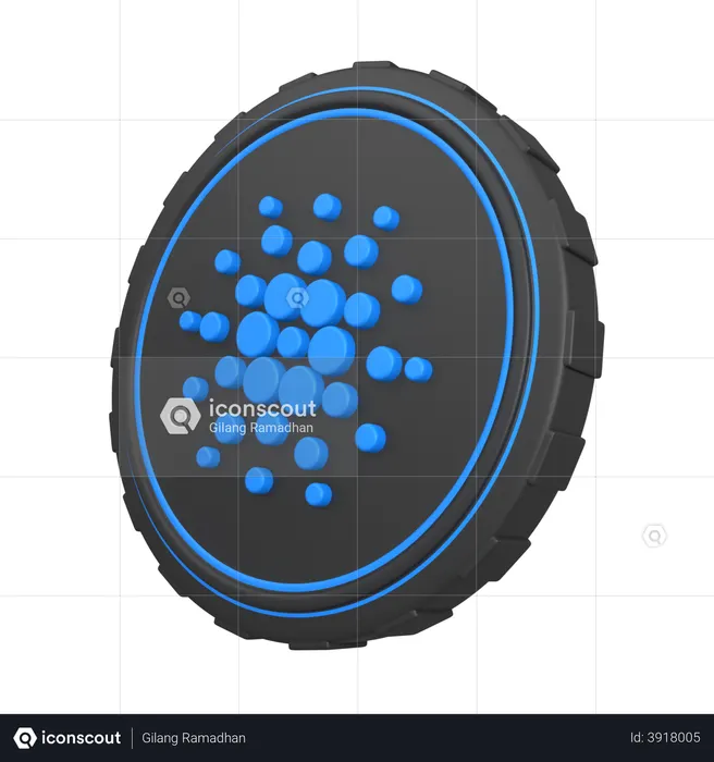 Cardano ADA Coin  3D Illustration