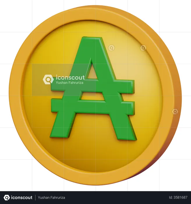 Cardano Coin  3D Icon