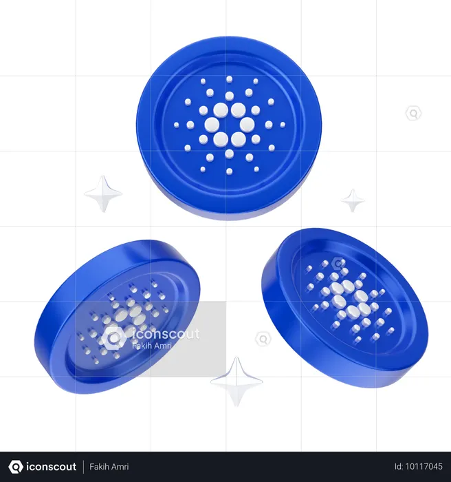 Cardano Coins  3D Icon