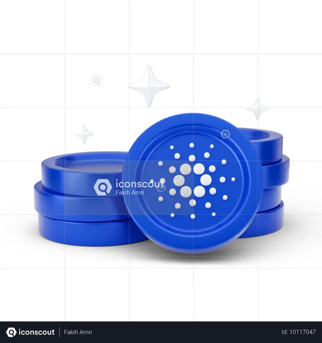 Cardano Coins  3D Icon