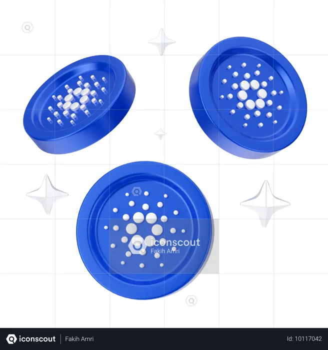 Cardano Coins  3D Icon