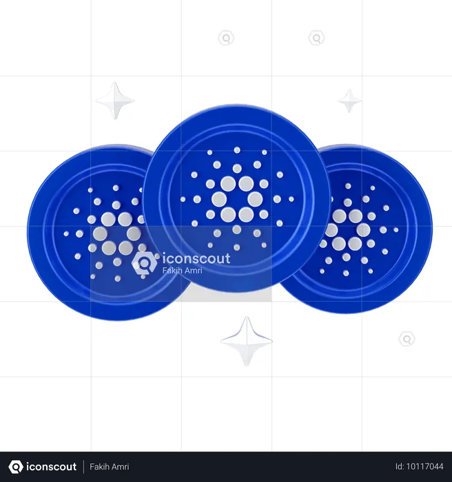 Cardano Coins  3D Icon