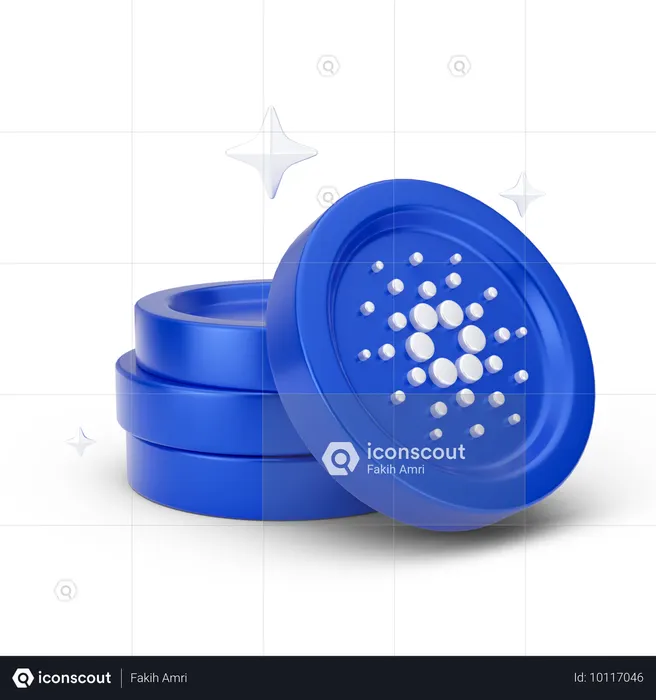 Cardano Coins  3D Icon