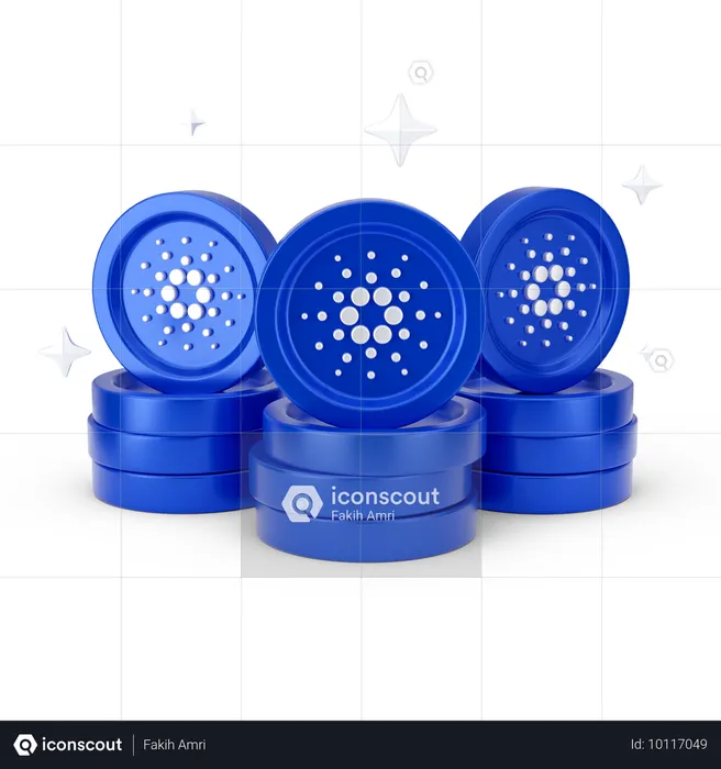 Cardano Coins  3D Icon
