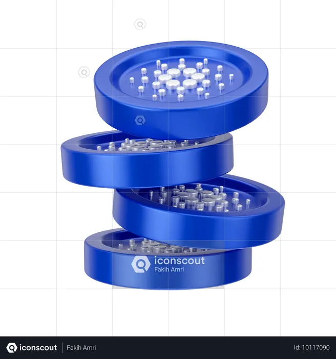 Cardano Coins  3D Icon
