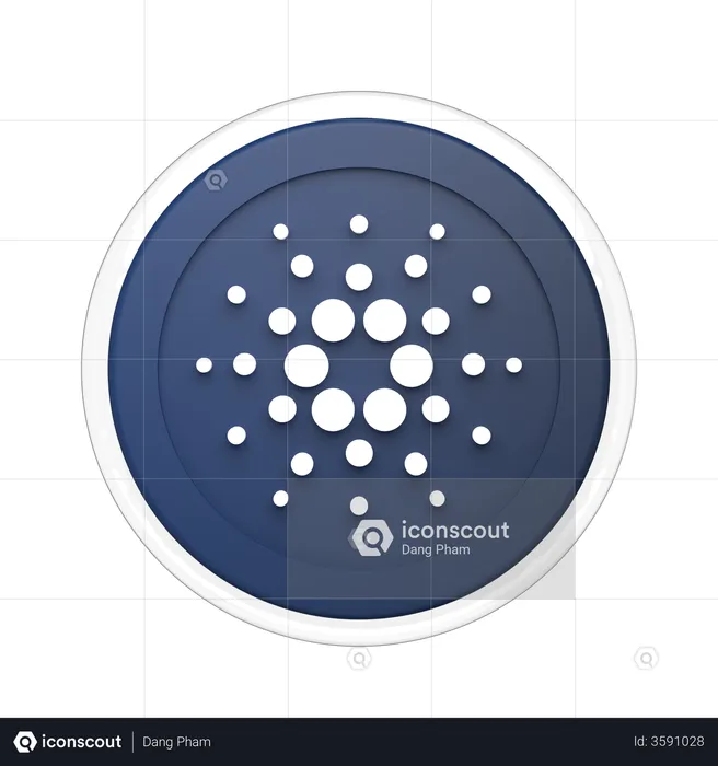 Cardano Crypto  3D Illustration