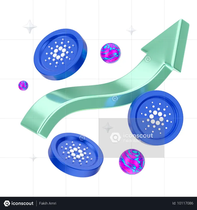 Cardano Growth  3D Icon