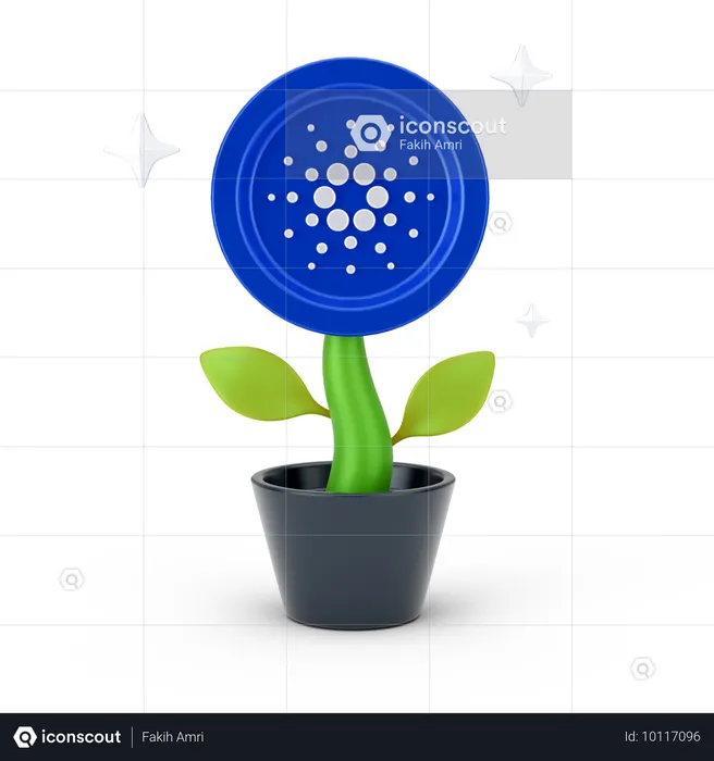 Cardano Growth  3D Icon