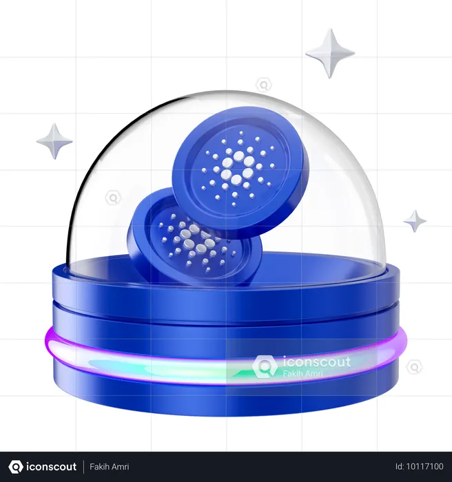 Cardano Hologram  3D Icon