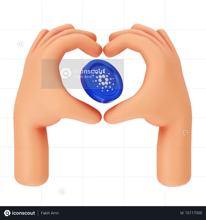 Amor moeda cardano  3D Icon