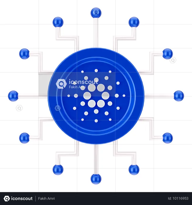 Cardano-Netzwerk  3D Icon