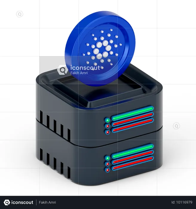 Cardano Server  3D Icon