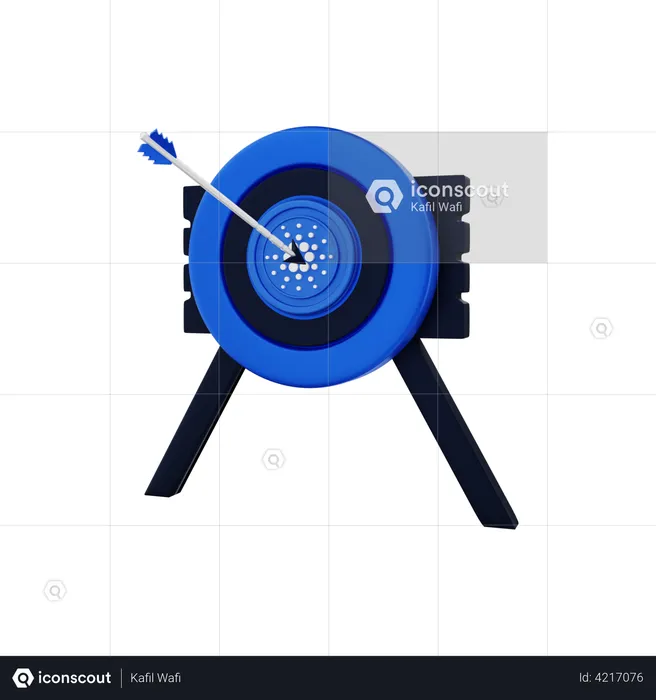 Cardano Target  3D Illustration