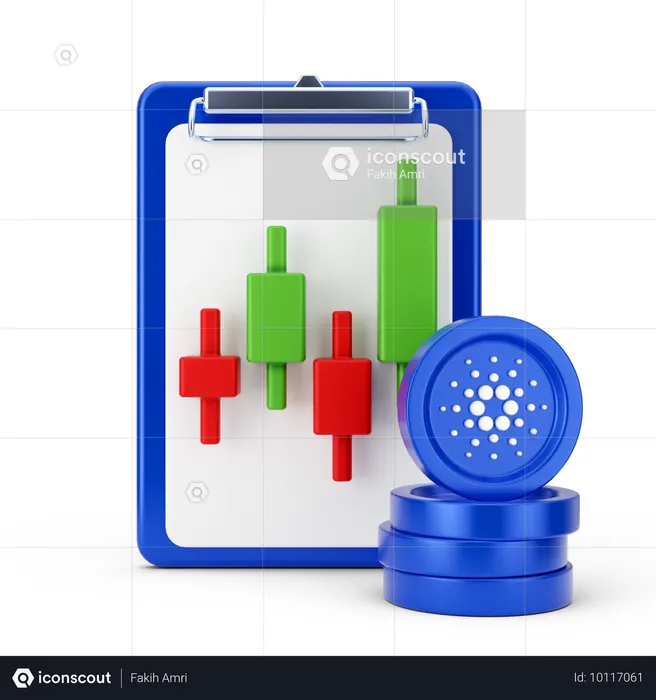 Cardano Trading  3D Icon