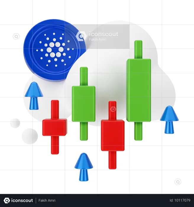 Cardano Trading  3D Icon