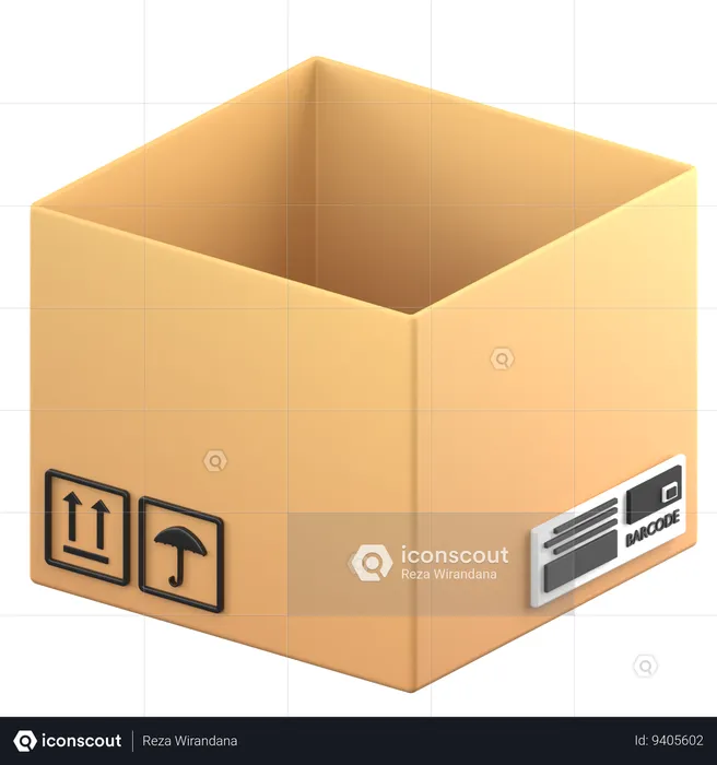 Cardboard Box  3D Icon