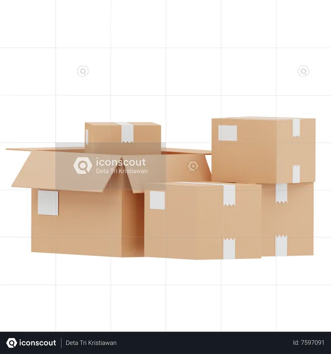 Cardboard Box  3D Icon