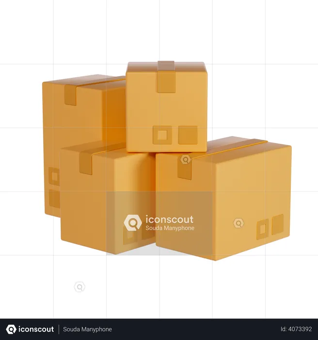 Cardboard box  3D Illustration