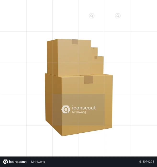 Cardboard box  3D Illustration