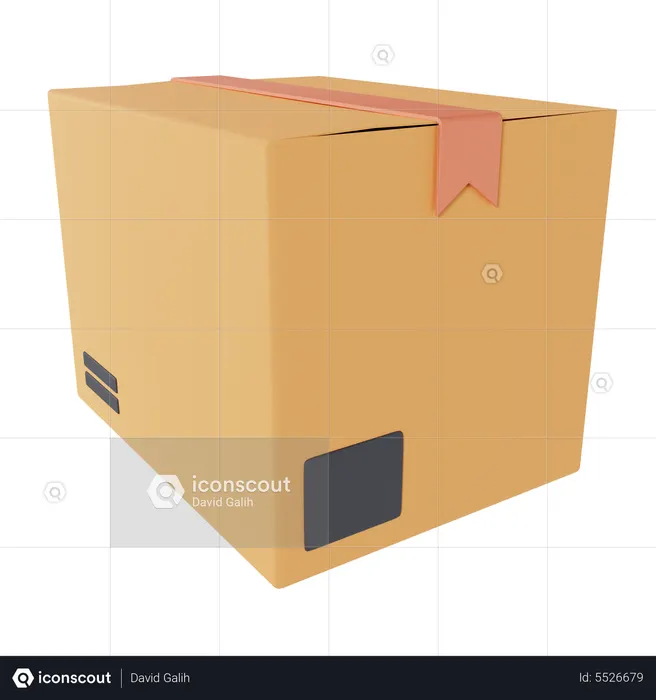 Cardboard Box Delivery  3D Icon
