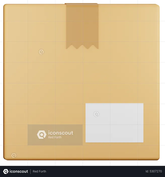 Cardboard Box Package  3D Icon