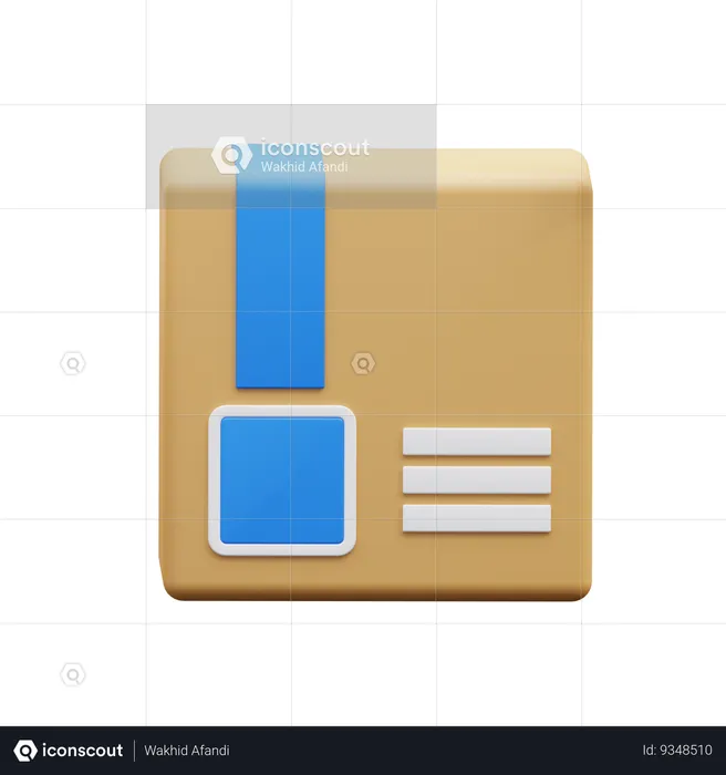 Cardboard Packing Logistics  3D Icon