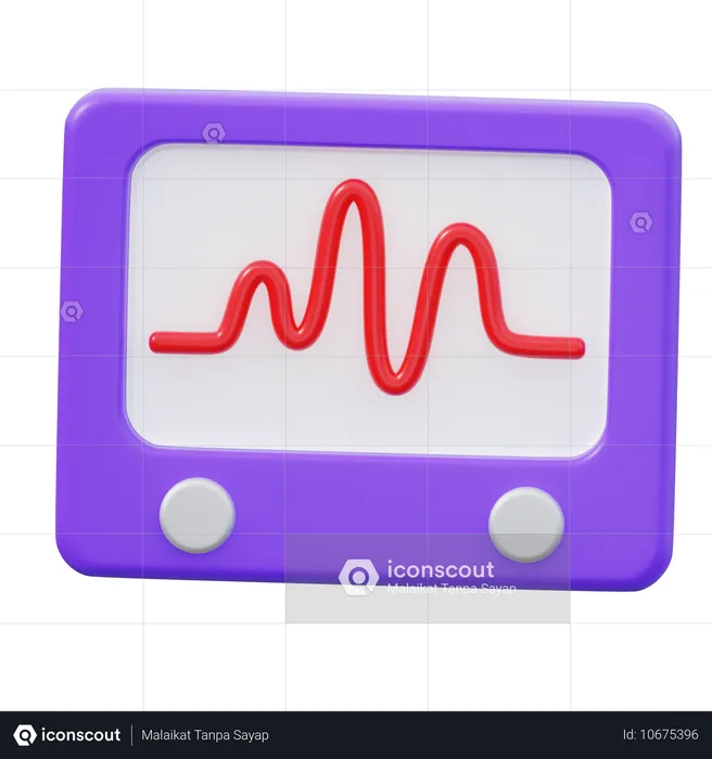 Verificador de cardiograma  3D Icon